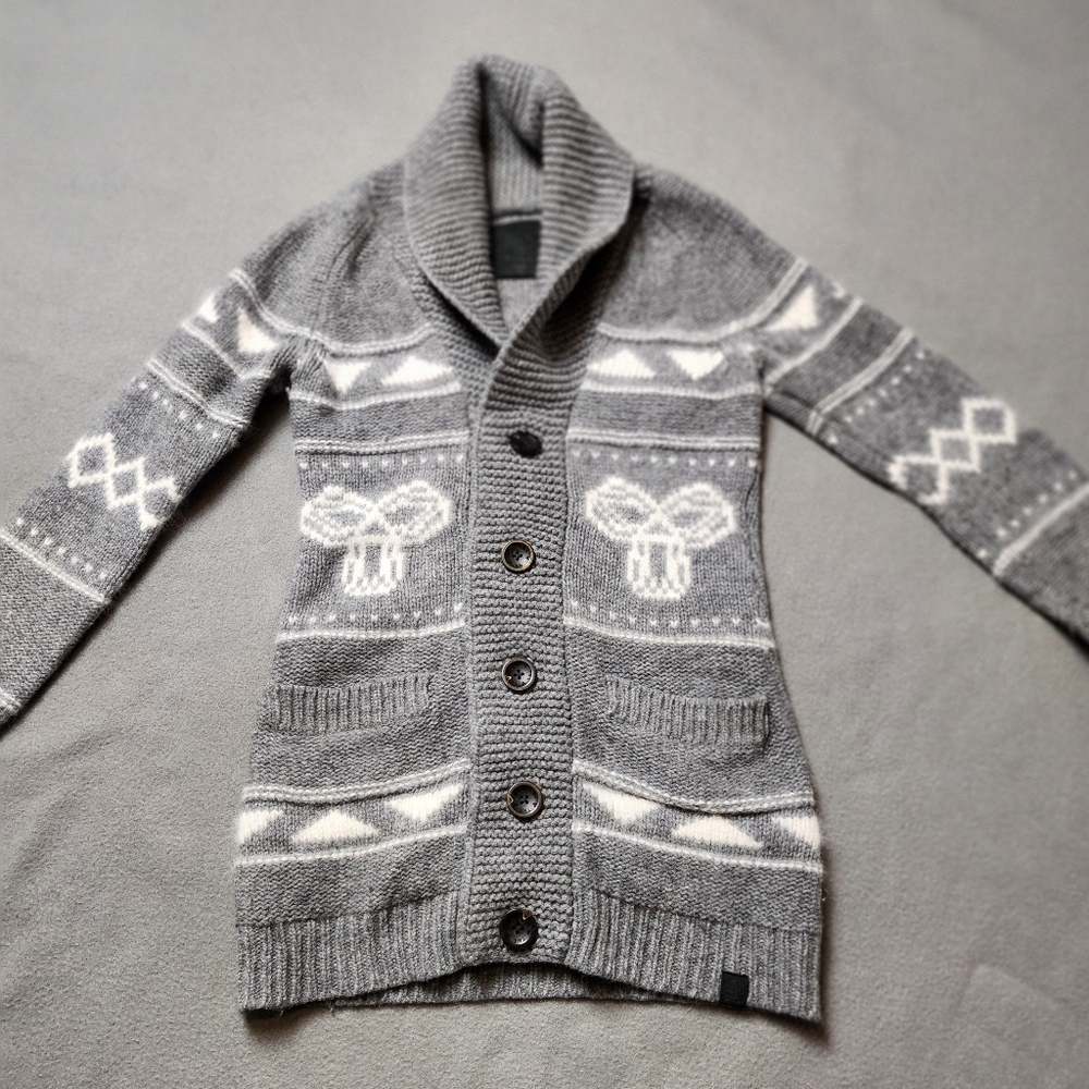 Aritzia TNA Northwest Cowichan Sweater Sz Med Wool / Angora - Picture 2 of 13